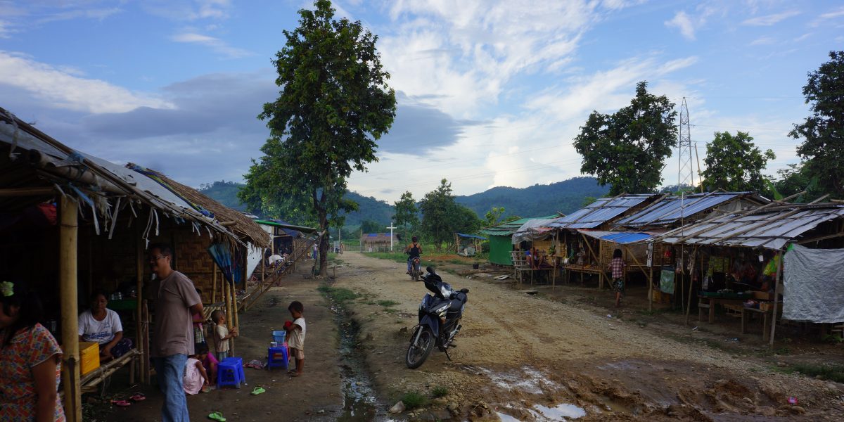 Le camp de déplacés dans l’Etat Kachine, au Myanmar.